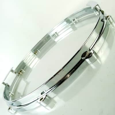 *Pearl 14" Zinc Die-Cast 10-Lug Snare Drum Resonant Rim/Hoop Chrome Professional image 5