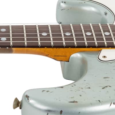 Used Fender Custom Shop 1965 Stratocaster Relic - Firemist Silver on 3-Color Sunburst image 9