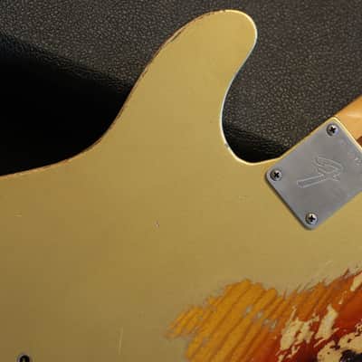 Unplayed! 2021 Fender Custom Shop Imperial Arc '72 Masterbuilt Paul Waller Thinline Telecaster Electric Guitar Gold over Sunburst + COA OHSC image 15