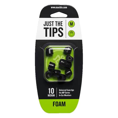 Mackie MP-FOAM-TIPS MP Series Small Foam Ear Bud Tips, Black - S image 2