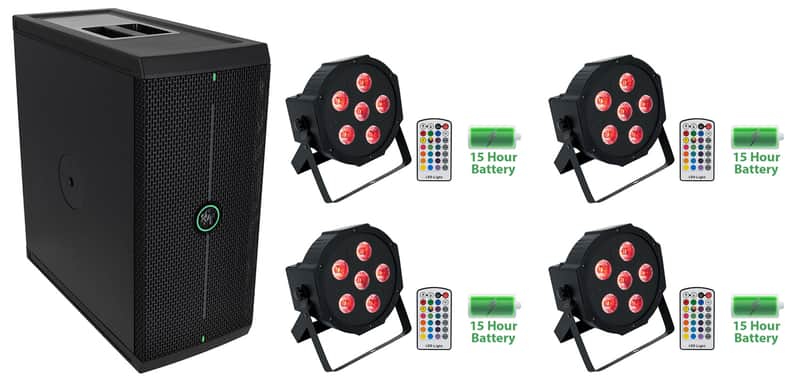 Mackie ThumpSub GO Dual 8" 400w Battery-Powered Portable Subwoofer+4 Wash Lights image 1