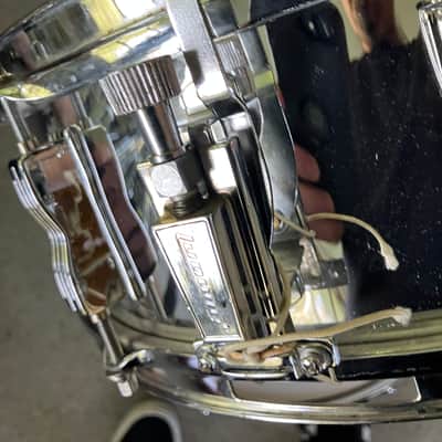 Ludwig L-600 S/L Series 5x14" 8-Lug Wood Snare Drum with Rounded Blue/Olive Badge 1984 - 1988 - Chrome image 8