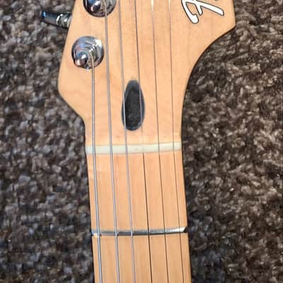 06 Fender Standard Stratocaster with  maple Fretboard David Gilmore emg’s electric guitar 2006 White image 3