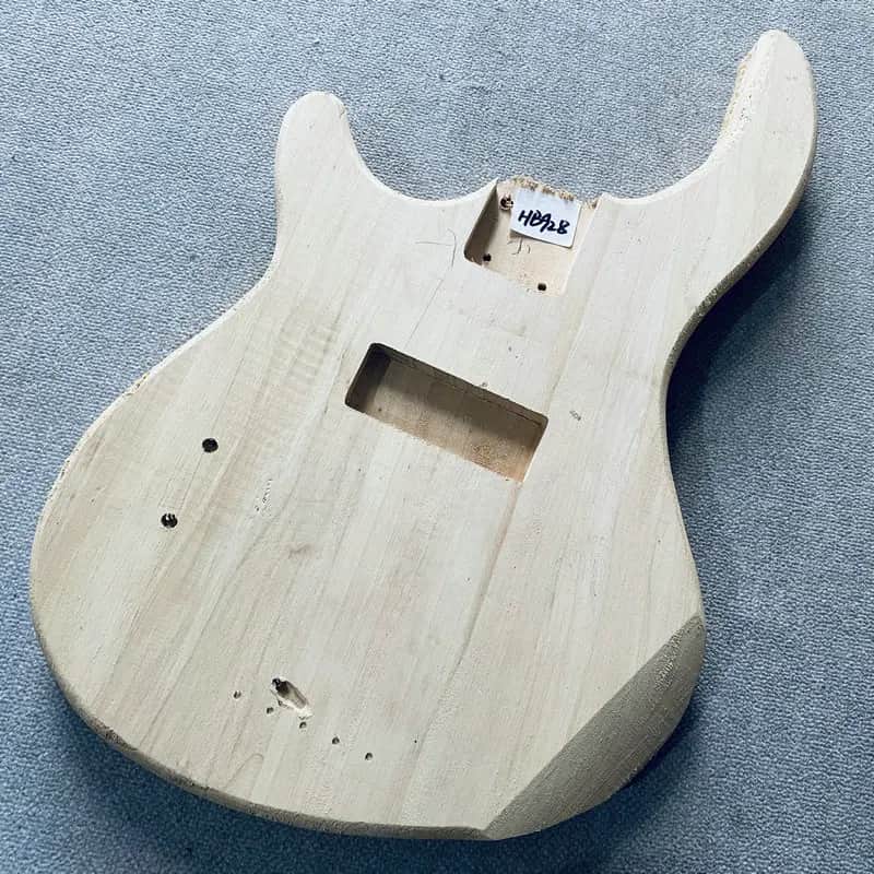 Left Hand Basswood Unfinished Bass Guitar Body image 1