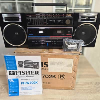 Fisher PH-W702K Rare Vintage Cassete Deck Boombox Japan Warranty Never Used 1988 image 1