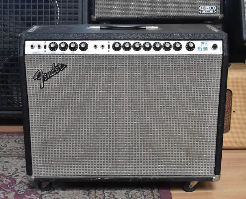 1976 Fender Twin Reverb Silverface 100-Watt Master Volume 2x12" Combo Amplifier image 1