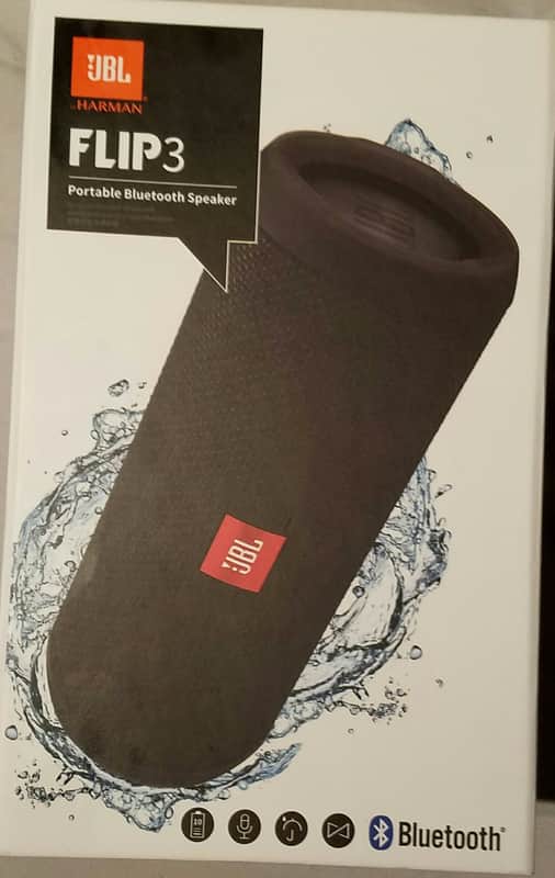 JBL FLIP3BLK Flip 3 Splashproof Portable Bluetooth Speaker image 1