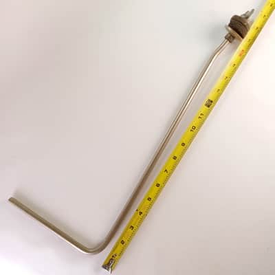 Slingerland 3/8"x7"x18" Cymbal L-Arm Rod Nickel Vintage 50s Bass Drum Mount USA image 1