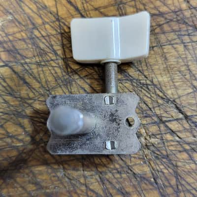 Vintage RARE 1966 Vox Super Lynx 3x3 Individual Bass Side Guitar Tuner plus Tuner Grommet and Original Installation Screws Luthier Parts #1 image 4