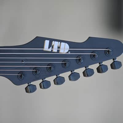 ESP LTD Alex Wade AW-XJ7 Baritone Evertune - Black Open Grain Satin image 2