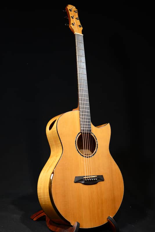 2018 Maestro Guitars Original Series Raffles Flamed Maple with Western Red Cedar Top