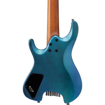 Ibanez Quest Standard Q547-BMM 7-String Headless Solid Body Electric Guitar, Right-Handed, Blue Chameleon Metallic Matte image 7