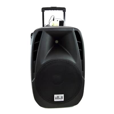 MUSYSIC 1600 Watts Professional Portable Dual Mic Wireless Rechargeable 15" Speaker PA System MU-15P image 2