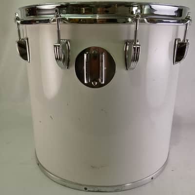 *Ludwig 13x14" Concert/Tenor Tom Drum White Cortex Wrap Vintage 80s Monroe Maple image 6