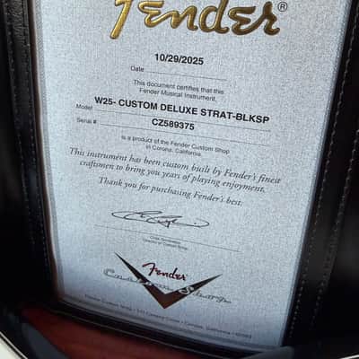 2025 Fender Custom Shop Stratocaster Limited Edition Custom Deluxe W25 NOS - Black Sparkle image 19