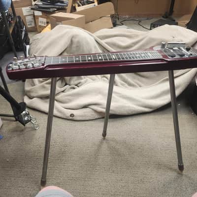 Fender stringmaster 8 lap steel guitar 1950-60's - brick red/walnut image 2