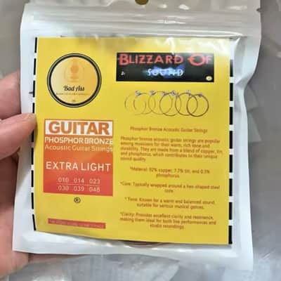 BadAss 2-PACK BadAss Phosphor Bronze Acoustic Guitar Strings, 10-48, Extra Light 2025 - Bronze image 1
