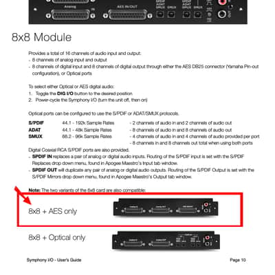 Apogee Symphony I/O 8x8x8 Analog and AES - AVID Digilink /USB /Ethernet - Audio interface image 5