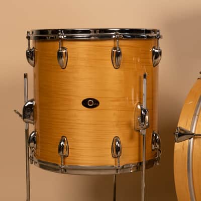 1990s Slingland Artist Custom Natural Maple Drum Set 14x20 8x12 14x14 and 5x14 image 2