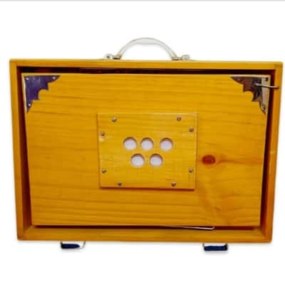 Shruti Box With Padale Indian Yellow Teak Plywood Classic Shruti Box/Case 13 Stopper Musical Instrument For Bhajan Kirtan/Sound Therapy image 2