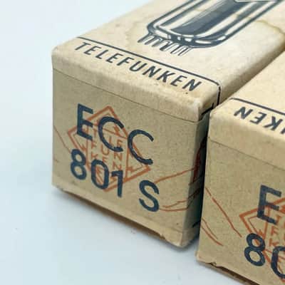 2 NOS Telefunken ECC801S *SEALED* Garantieschein einliegend ◇Diamond Vacuum Tube image 3