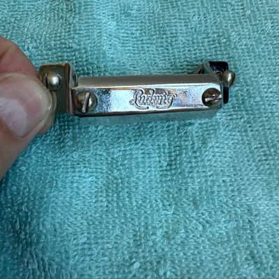 Ludwig Vintage Snare Drum Butt Plate Chrome Supraphonic Acrolite Jazz Fest 1961 - Chrome image 3