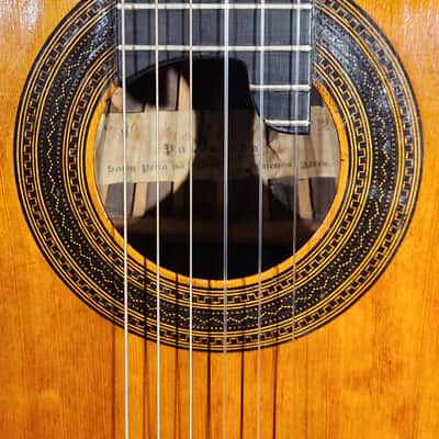 Antique 1920 Juan Pastor Classical Guitarra Natural-Brazilian Rosewood-Restored-Amazing Tone-w/ OHSC image 9