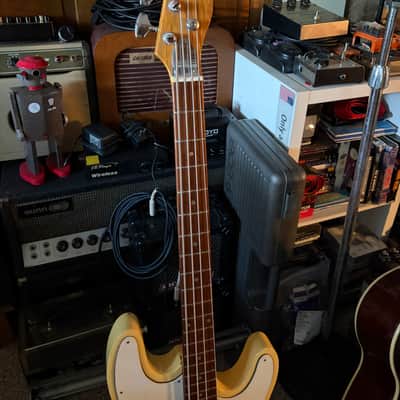 1970s Ibanez 2352 Tele Bass Short Scale - Aged Ivory - HSC image 4