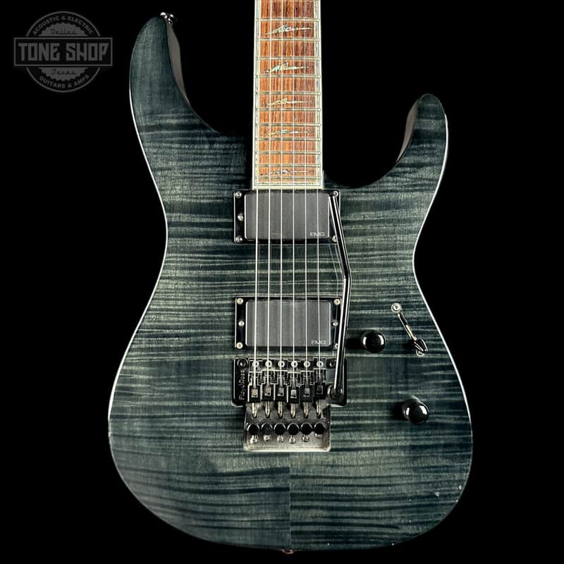 Used ESP LTD Deluxe M-1000 Trans Black TSU24827 image 1