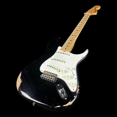 Fender Custom Shop Limited Edition 1968 Stratocaster Relic Aged Black w/case image 2