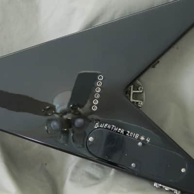 Steampunk Skull B.C. Rich junior V Guitar hand sculpted top handmade skull hardware flying v image 13