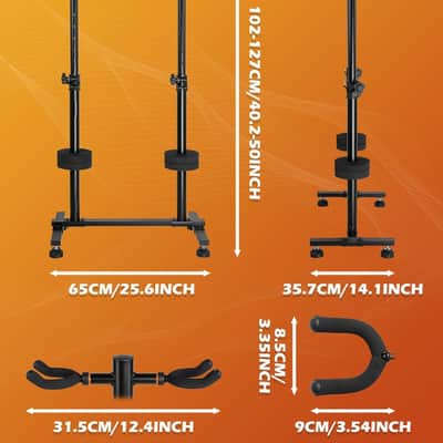 Guitar Stands Floor, 4 Adjustable Guitar Stand Holder, Heavy Duty 4 Guitar Stand for Acoustic Electric Guitars Bass Banjos, Folding Multi Guitar Stands 4-Holder image 3