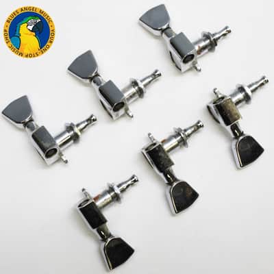 Schaller 3x3 Tuners Set 70s - Chrome **From a 1977 Gibson Les Paul Deluxe Pro** image 3