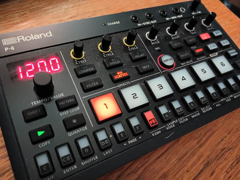 Roland P-6 AIRA Creative Sampler 2024 - Present - Black image 1