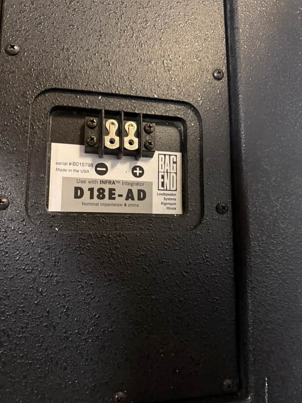 Bag End D18E-AD Double 18" Low Profile Passive Infrasub Subwoofer! image 1