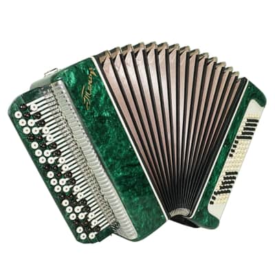 Tenor Bayan Ukraine Chromatic Button Accordion 100 Bass, New Straps and Case, Concertina Stradella B System, Harmonica in Tune, 2726 image 2