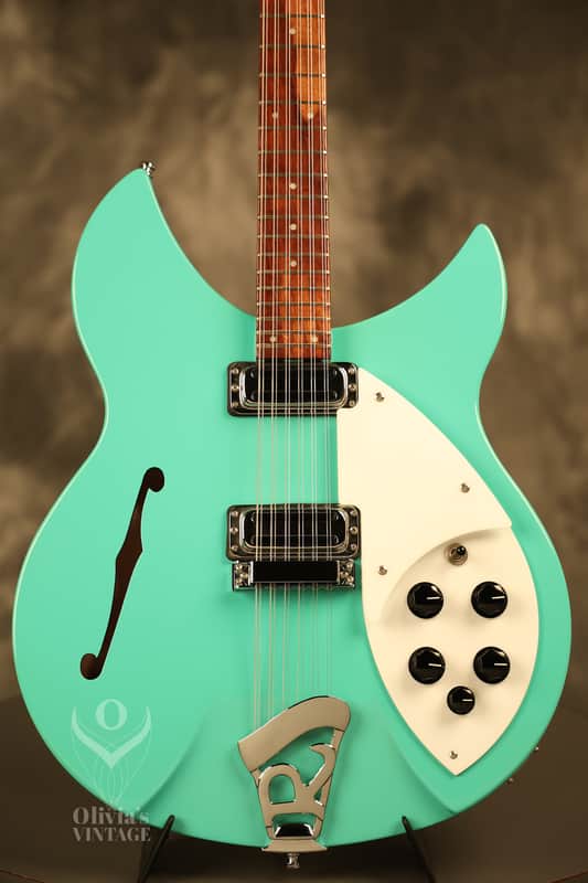 2013 Rickenbacker 330/12S 12-string Sea Green w/Rose Morris sound hole image 1