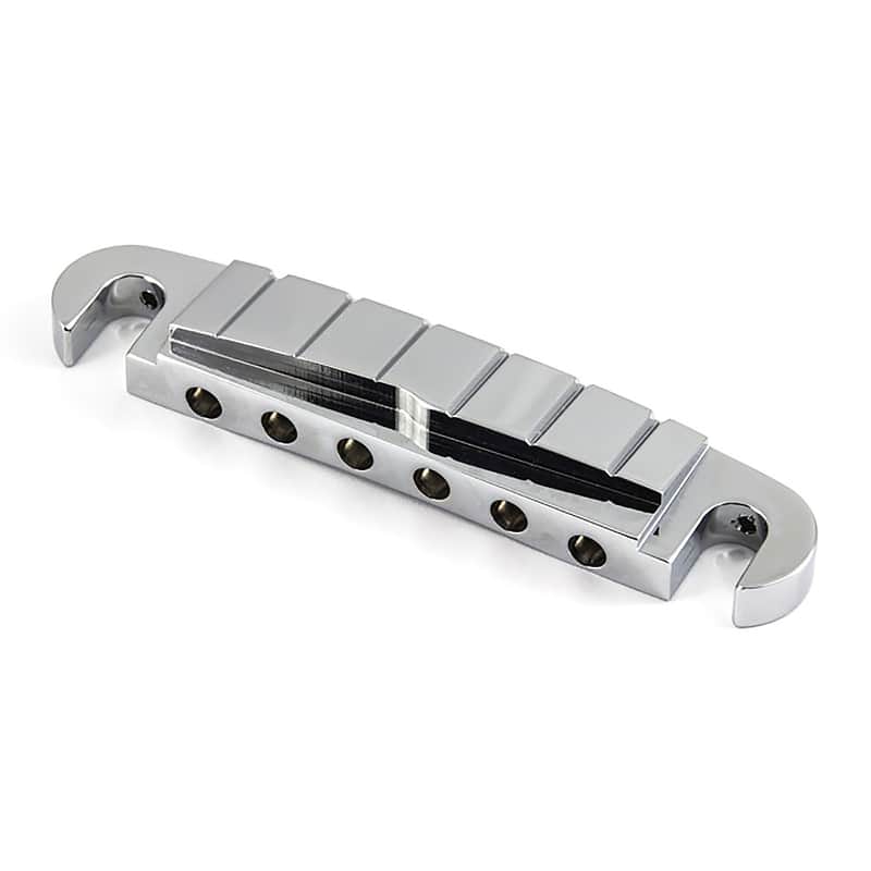 ABM 3025 Modern Compensated Wraparound Bridge Tailpiece (Chrome, Aluminium) image 1