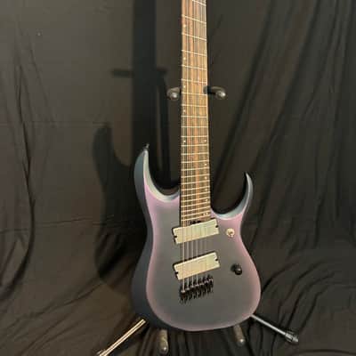 Ibanez Axion Label RGD71ALMS 7-String Multi-Scale - Black Aurora Burst Matte - Fishman Fluence Modern, Gator Hardshell Case image 1