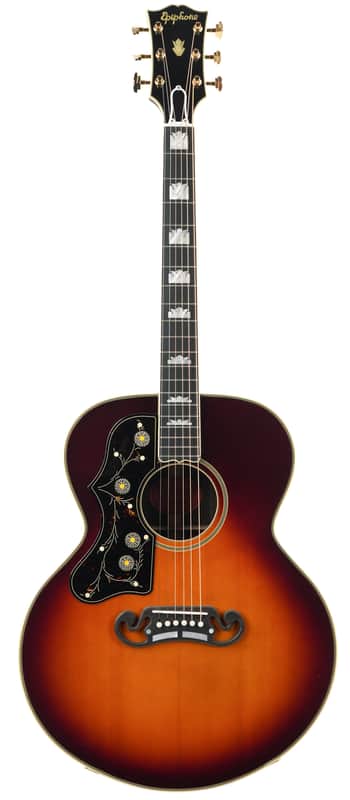 Epiphone Inspired by Gibson Custom Pre-War SJ200 Rosewood Reissue Vintage Sunburst Lefty image 1