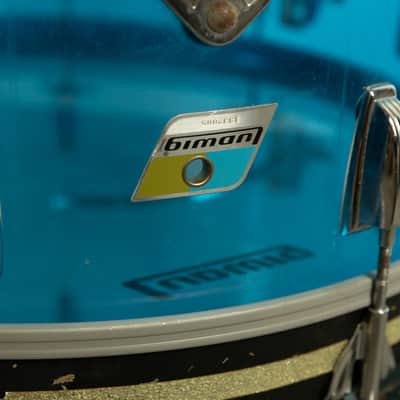 1970s Ludwig 14x22 Blue Vistalite Bass Drum image 11