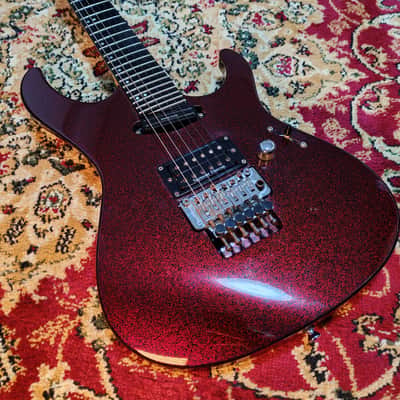 2009 ESP Maverick MV 27 frets, SADO CUSTOM SHOP Factory, Black & Red Sparkle Flake, MIJ JAPAN image 10