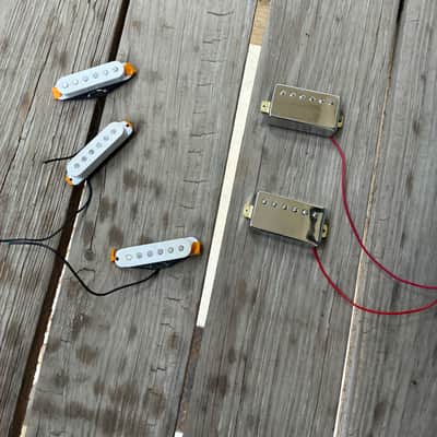 Fender Squier Gibson Epipone Pickup Lot Humbucker Single Coil Strat Stratocaster  - Chrome electric guitar lot project parts, Caster image 11