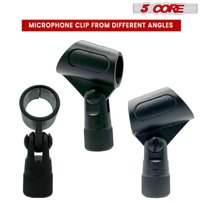 5 Core Microphone Clip Holder 6 Pieces with Screw Adapters 5/8 to 3/8 Inch image 6