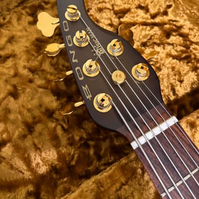 Ernie Ball Music Man Bongo 6 HH 2008 - Limited Edition Sequoia Gold image 3