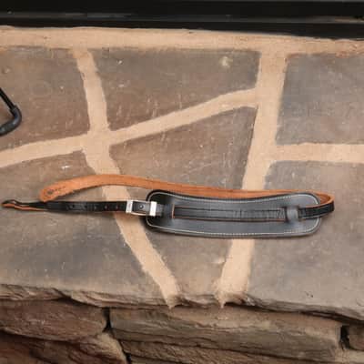 Old Fender Leather Strap with Flower Buckle image 2