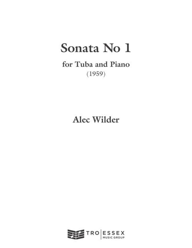 Sonata For Tuba And Piano 1959 Tuba B C image 1