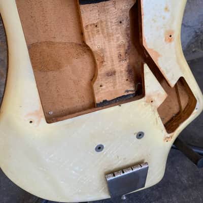 Immagine Vintage Layolo Bass (Made in Italy) - Pearloid Body - Restoration Project - 11
