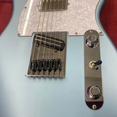 Partscaster Double Cut T-Style Guitar with Warmoth Neck and Body - Blue Ice image 5