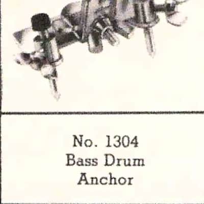 Ludwig #1304 / L-1304-BA Hoop Mounted Bass Drum Anchor - Block Logo Vintage 70s/80s- EX - LBDA-104 image 10